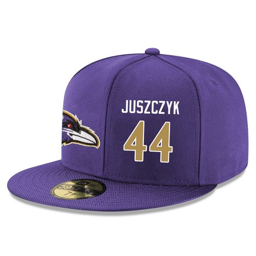 NFL Baltimore Ravens #44 Kyle Juszczyk Stitched Snapback Adjustable Player Rush Hat - Purple/Gold